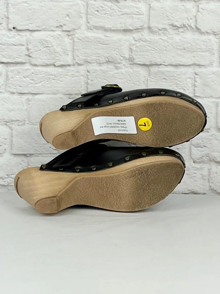 Isabel Marant Black Thalie Clogs, Size 37, Black