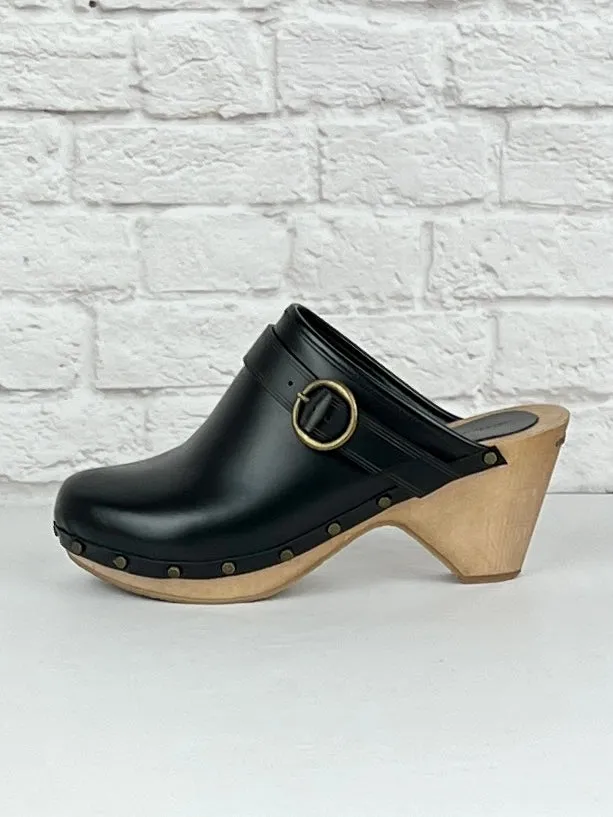 Isabel Marant Black Thalie Clogs, Size 37, Black