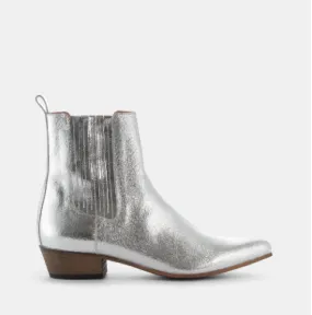 Ivylee Bailey Silver Cracked Leather