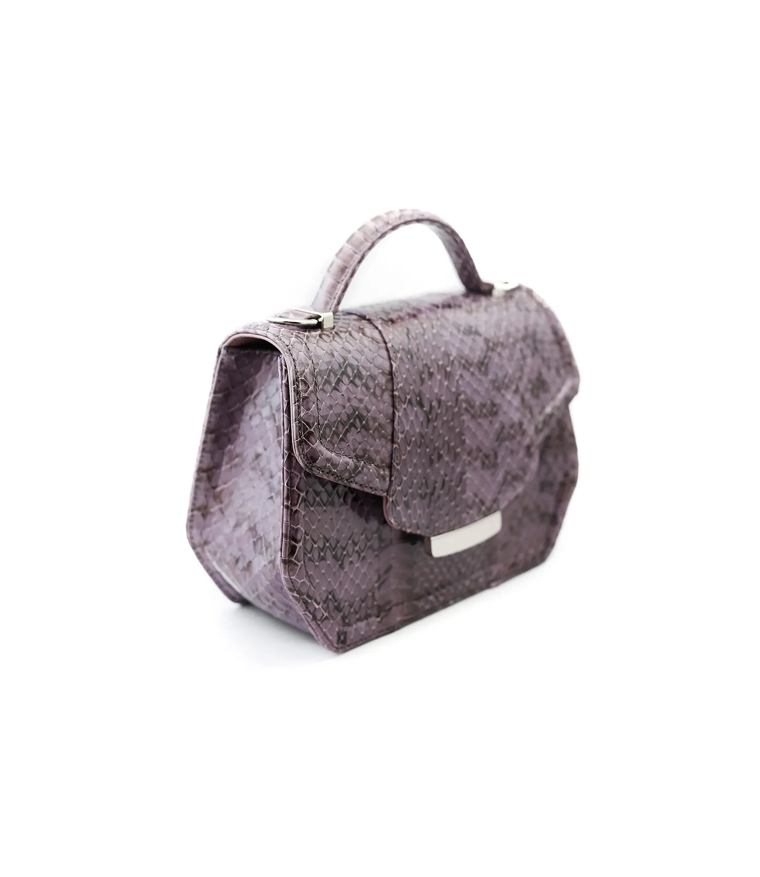 Lavender Water Snake Mini Anabella Tote