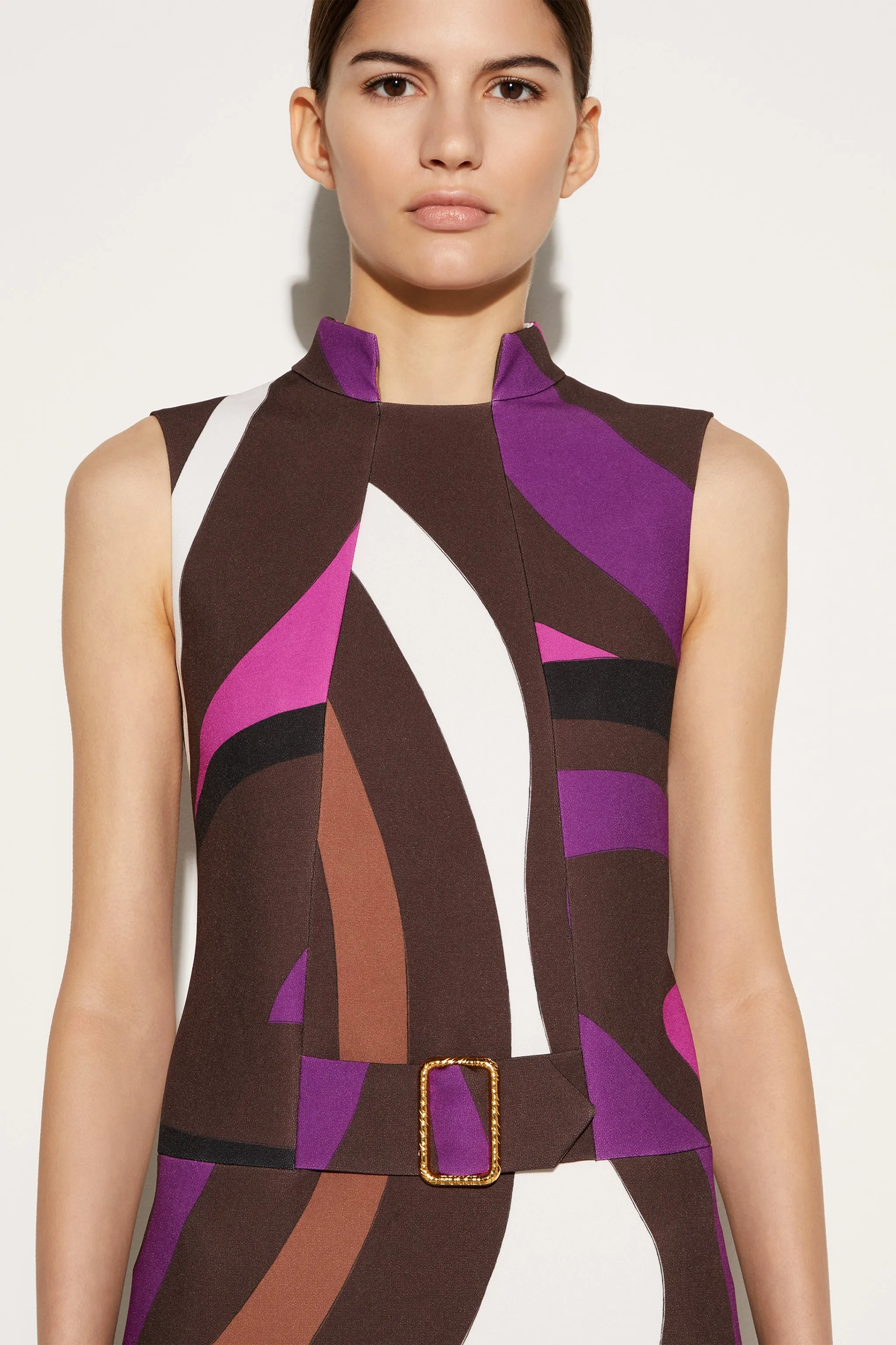 Marmo-Print Mini Dress