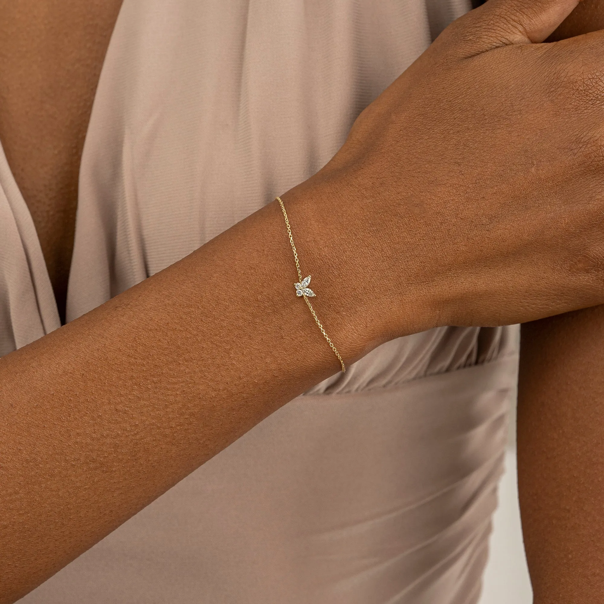 Marquise Diamonds Butterfly Bracelet, Mariposa