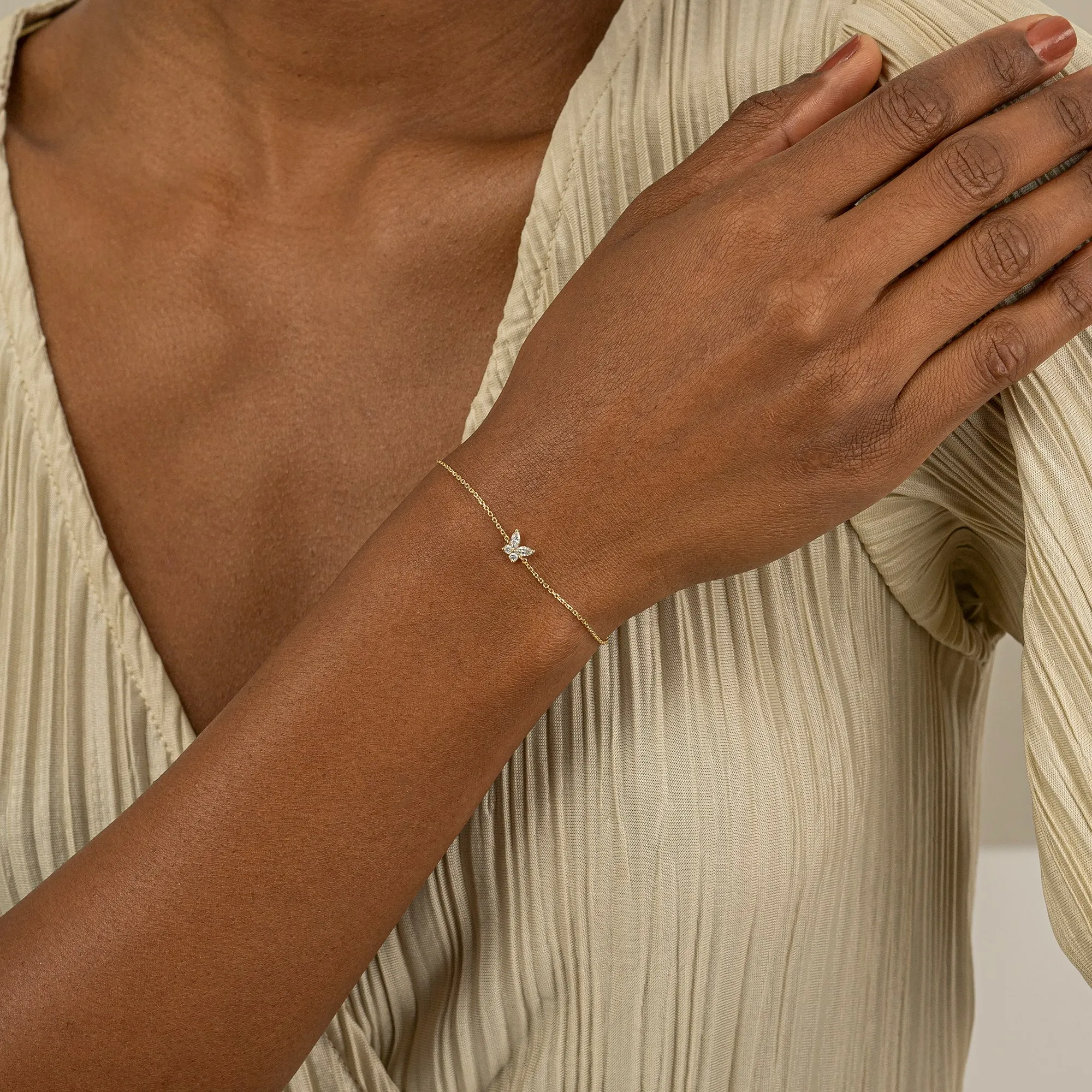Marquise Diamonds Butterfly Bracelet, Mariposa