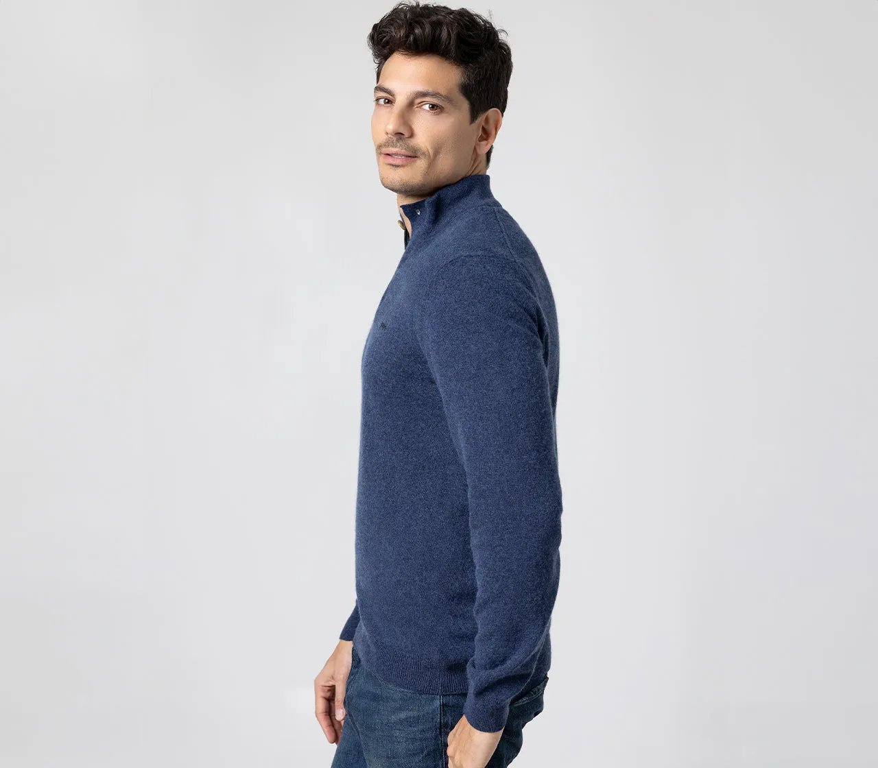 Men's Extra Fine Merino Zip Sweater