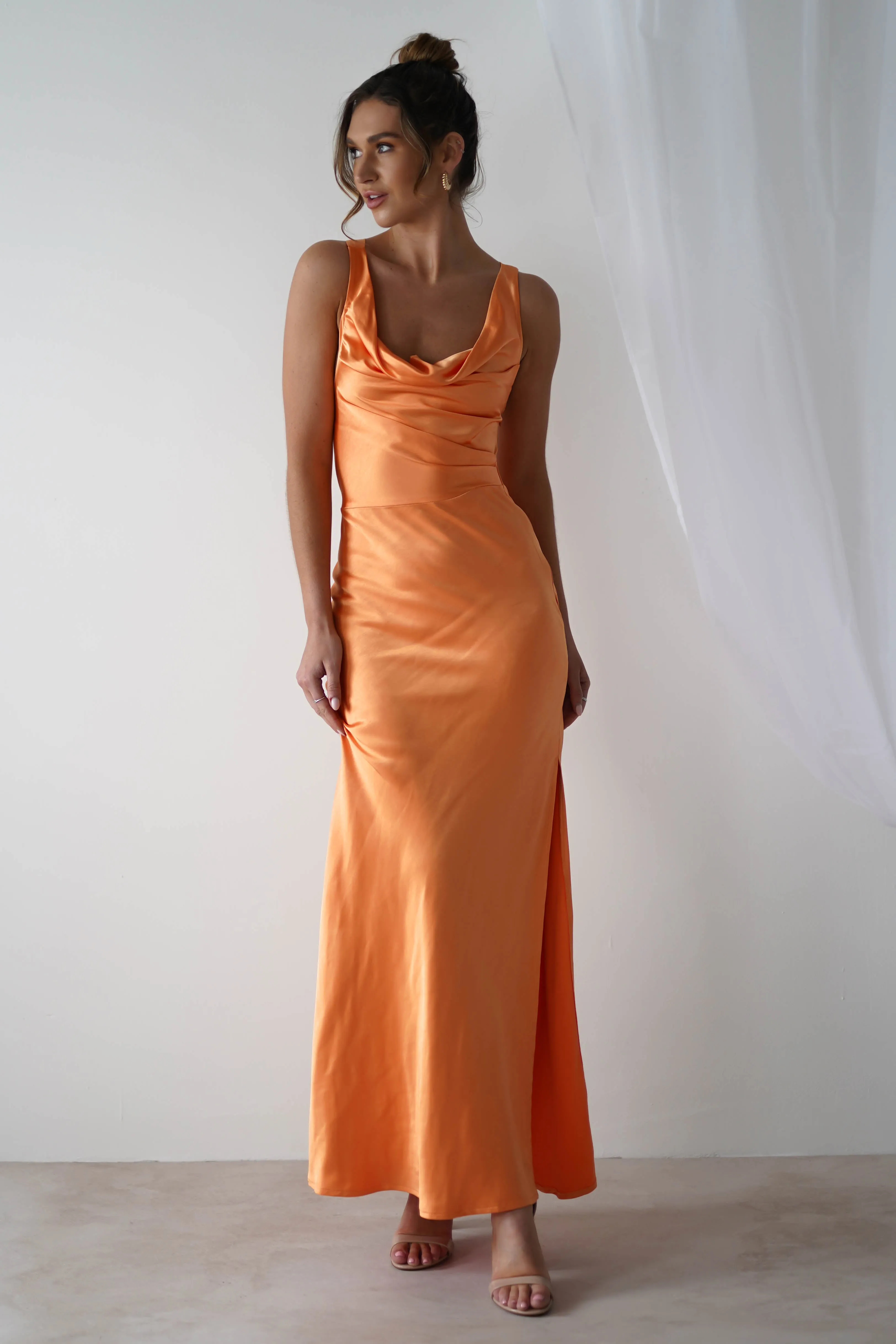 Misha Soft Satin Maxi Dress | Mango