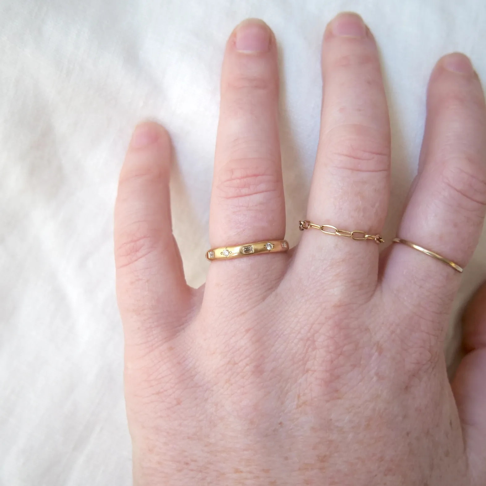 Mixed Diamond Natural Band