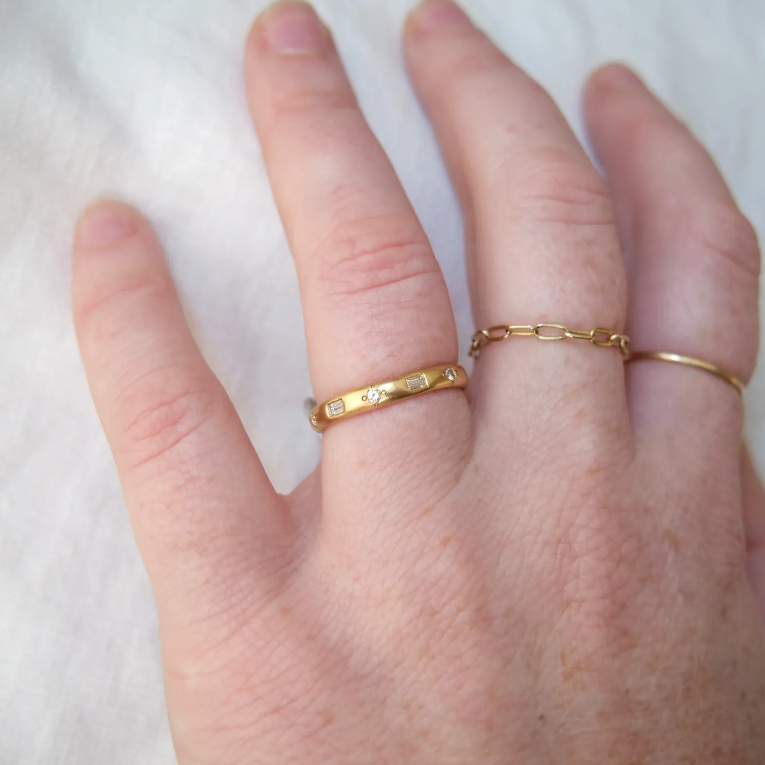 Mixed Diamond Natural Band