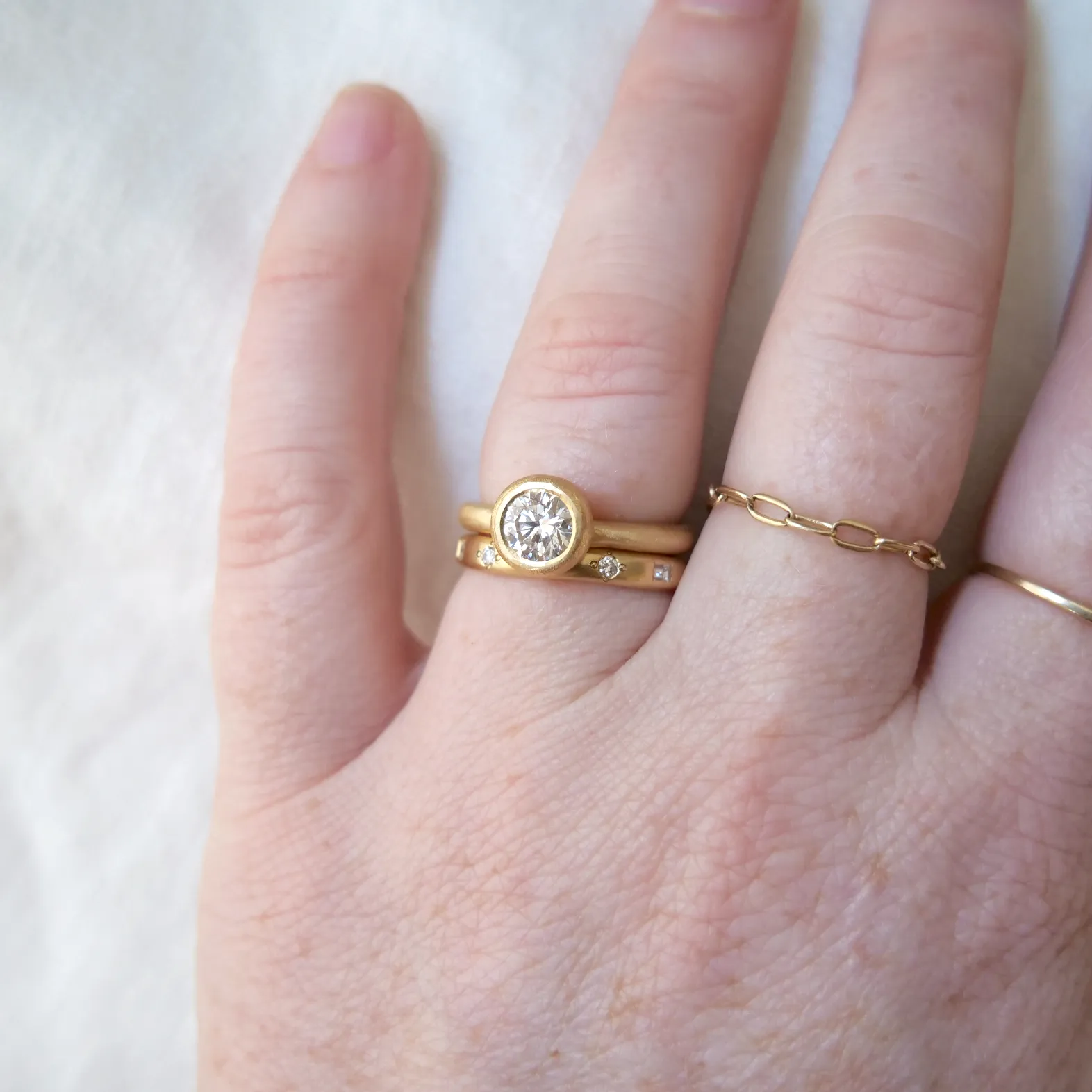 Mixed Diamond Natural Band