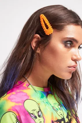 Neon Orange Hair Clip
