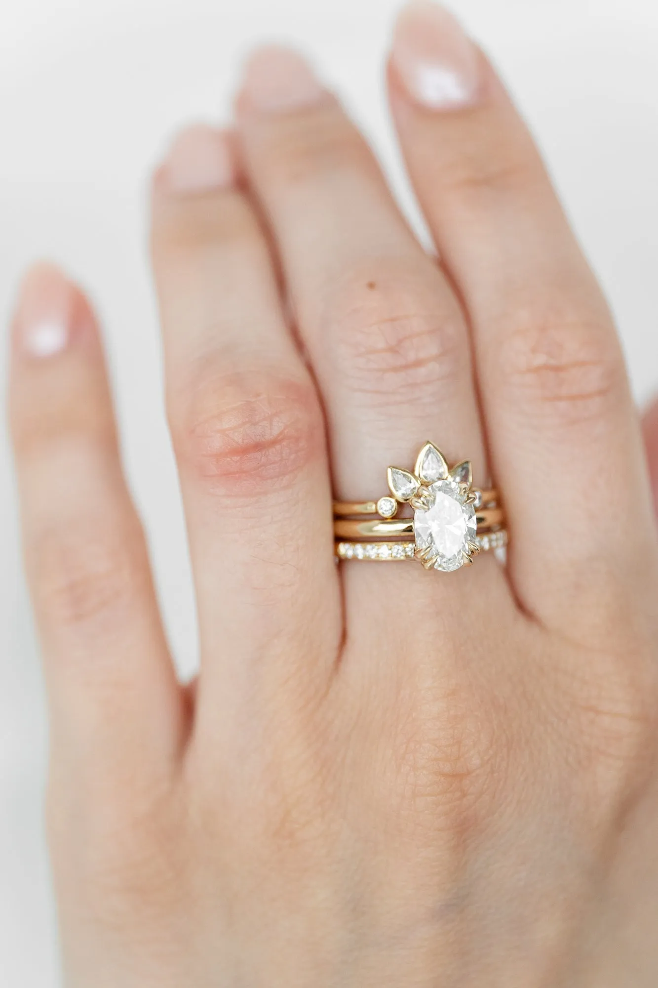 Oval Nouveau Ring with 1.85ct Lab Diamond