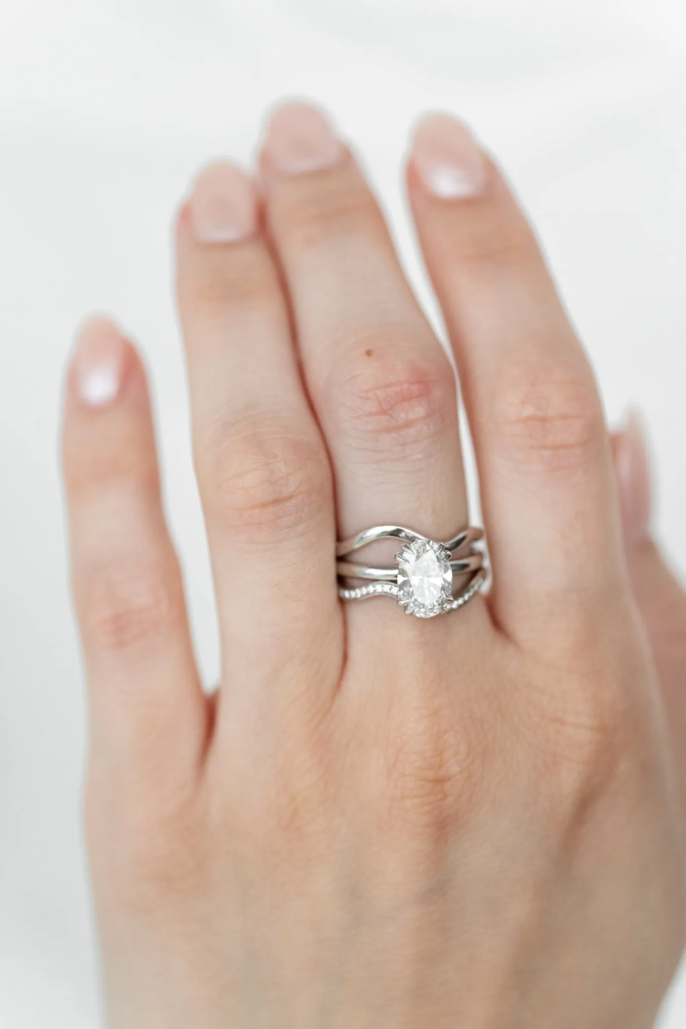 Oval Nouveau Ring with 1.85ct Lab Diamond