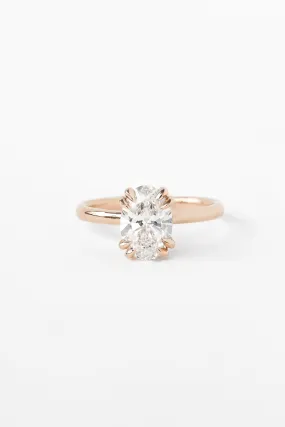 Oval Nouveau Ring with 1.85ct Lab Diamond