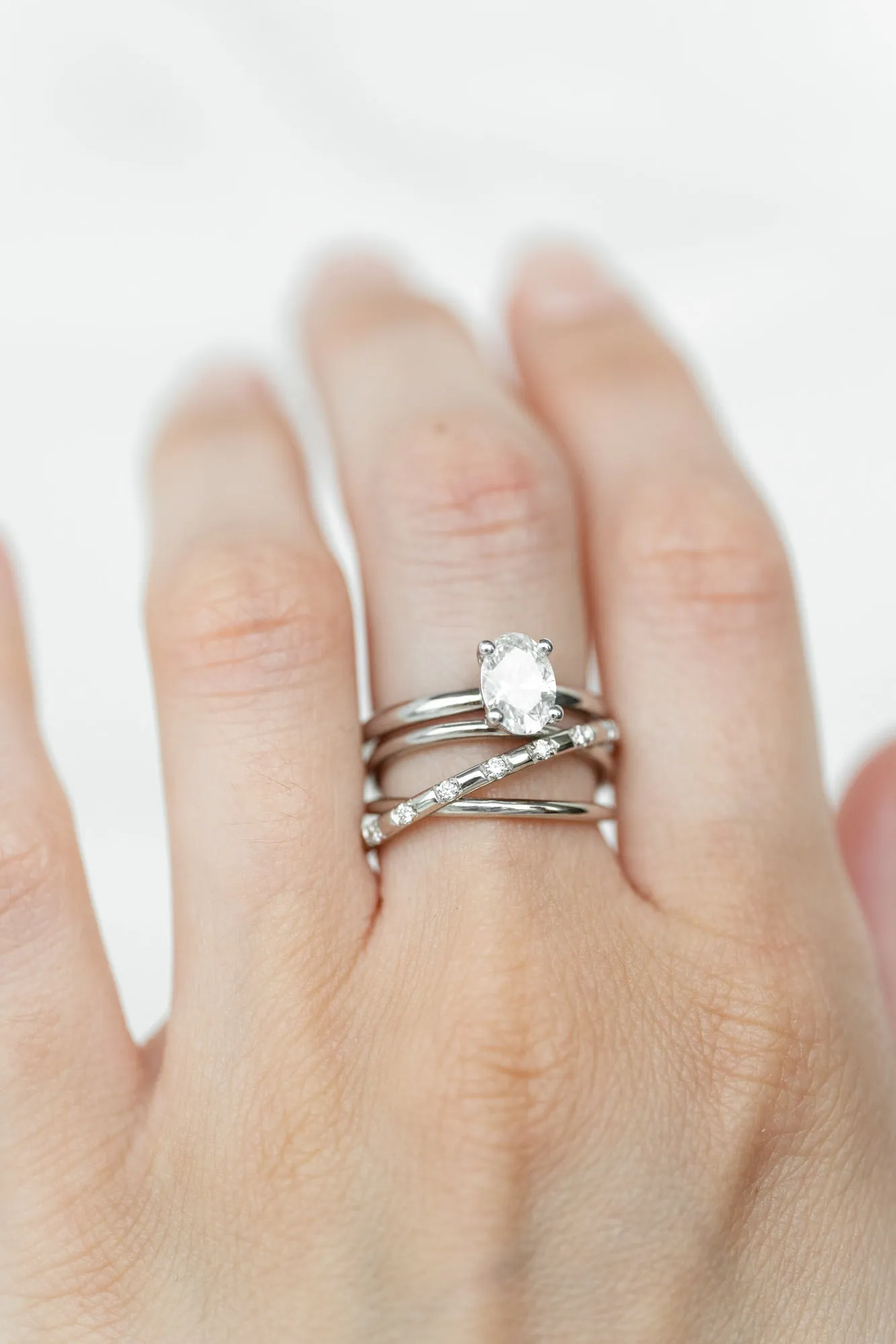 Oval Venus Ring with 1.06ct Lab Diamond