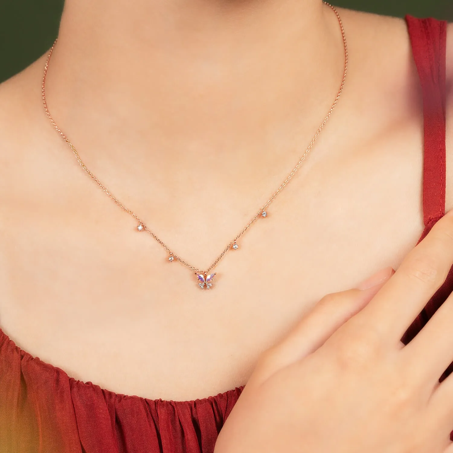 Rose Gold Meadow Necklace