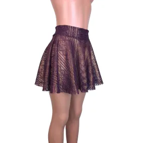 SALE - Skater Skirt - Purple Metallic Lace