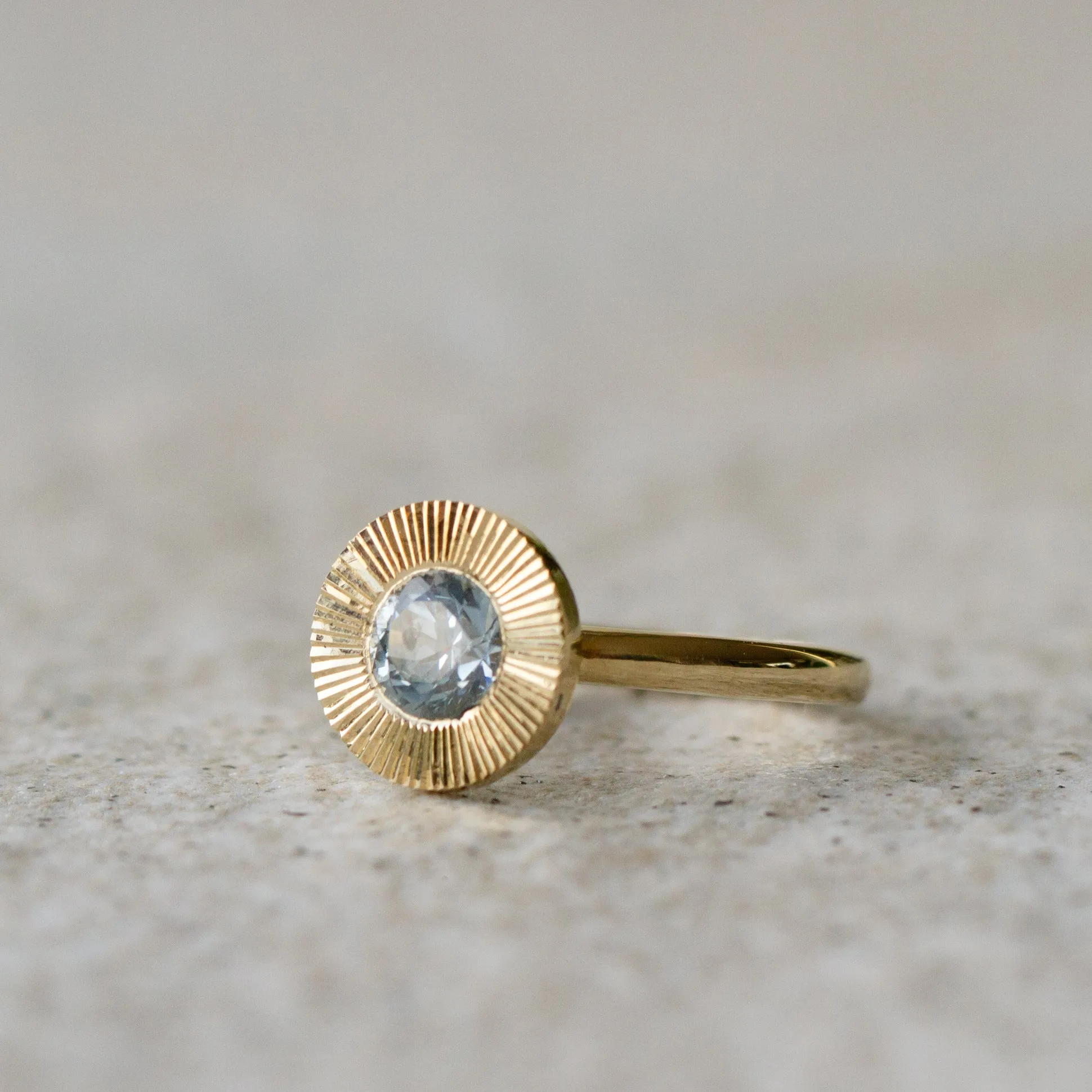 Silver-Blue Montana Sapphire Aurora Solitaire .85ct