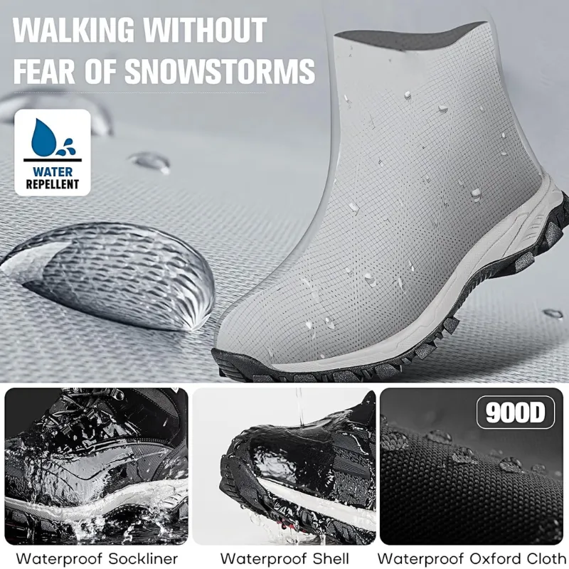 SNOWWOLF Men's Waterproof Snow Hiking Boots