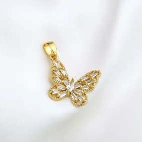 Sparkling Diamonds Butterfly Necklace