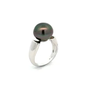 Sterling Silver Tahitian Cultured 11-12 mm Pearl Ring