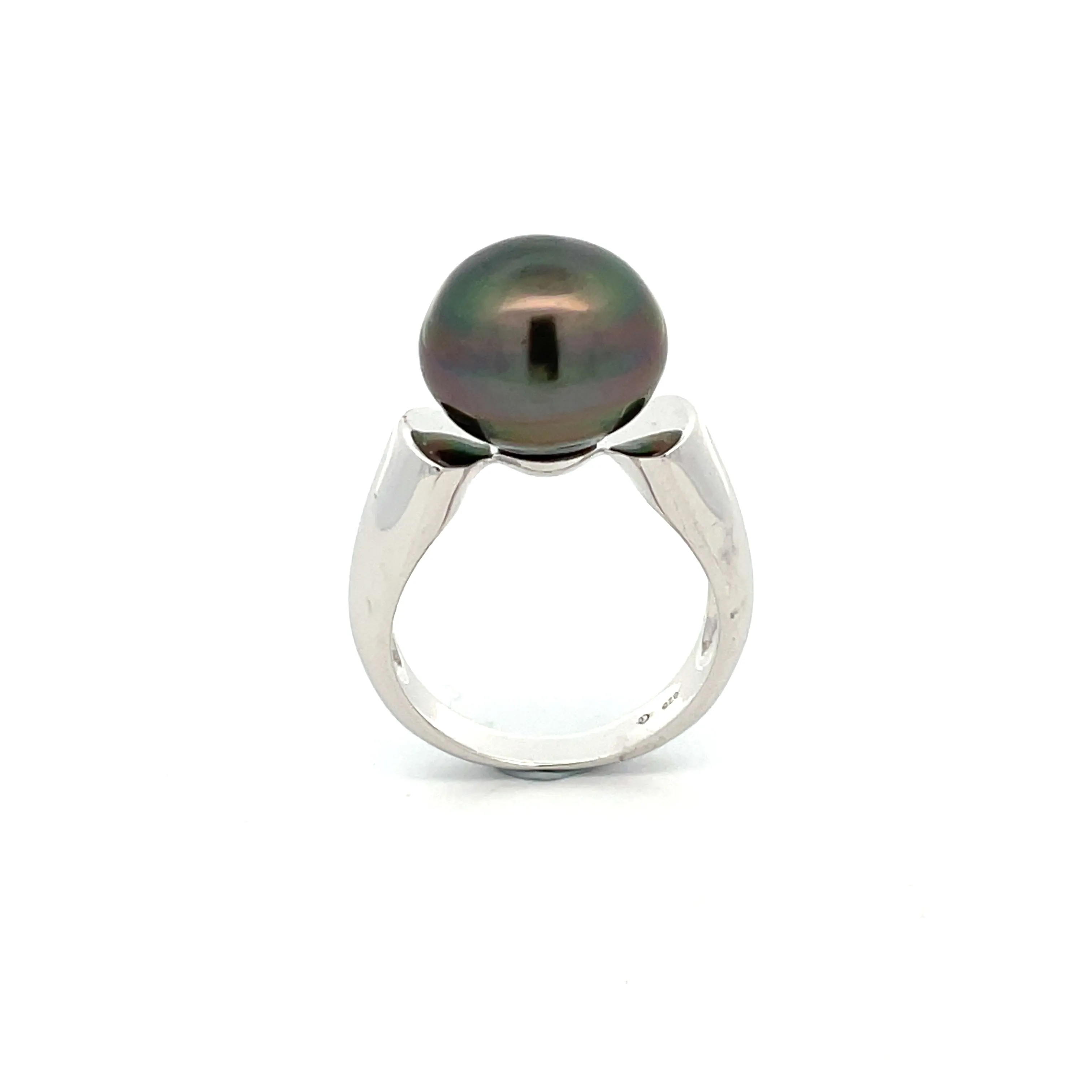 Sterling Silver Tahitian Cultured 11-12 mm Pearl Ring