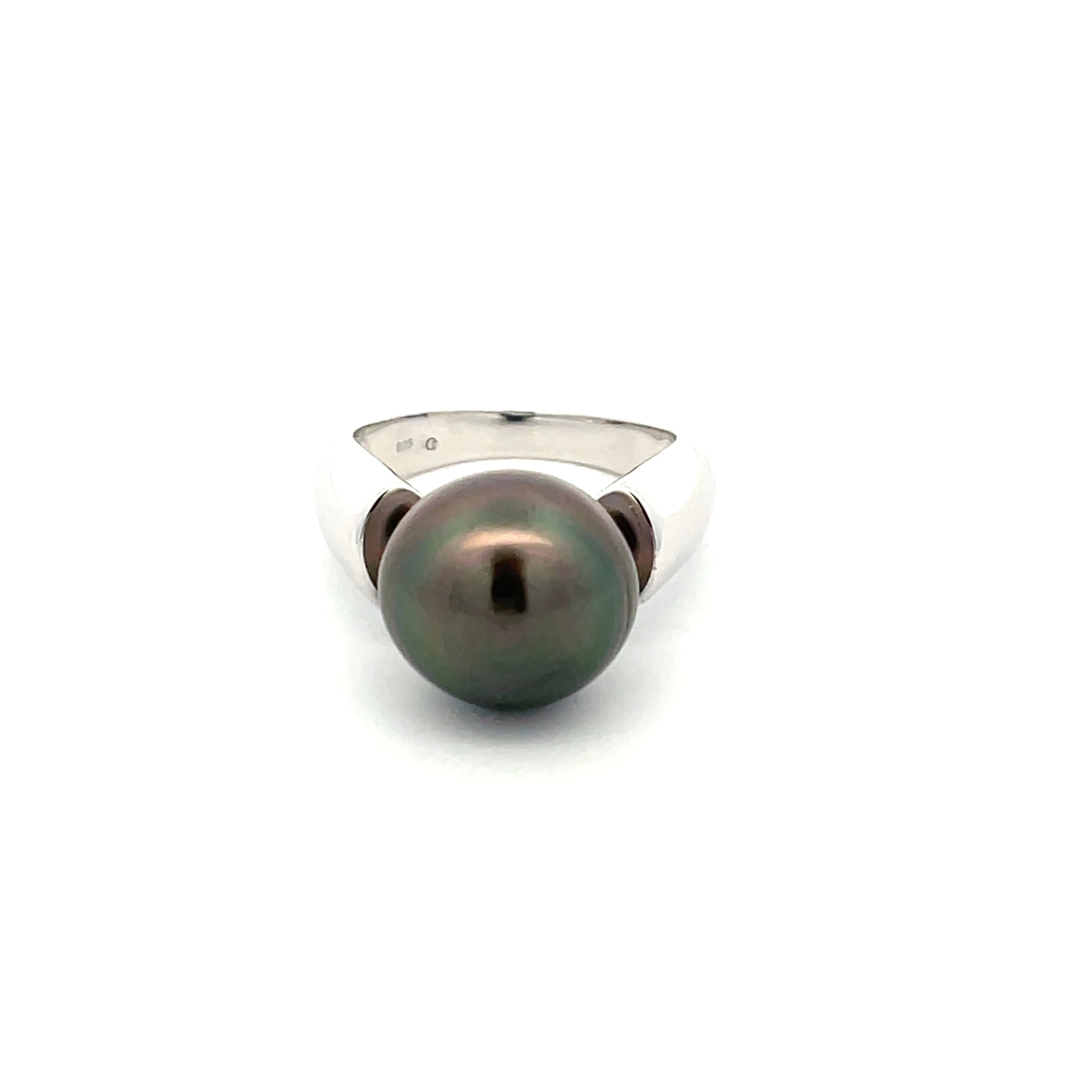 Sterling Silver Tahitian Cultured 11-12 mm Pearl Ring