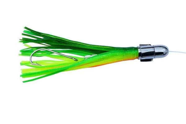 Super 6 Pack of Rigged Saltwater Spinner Head Fishing Lures