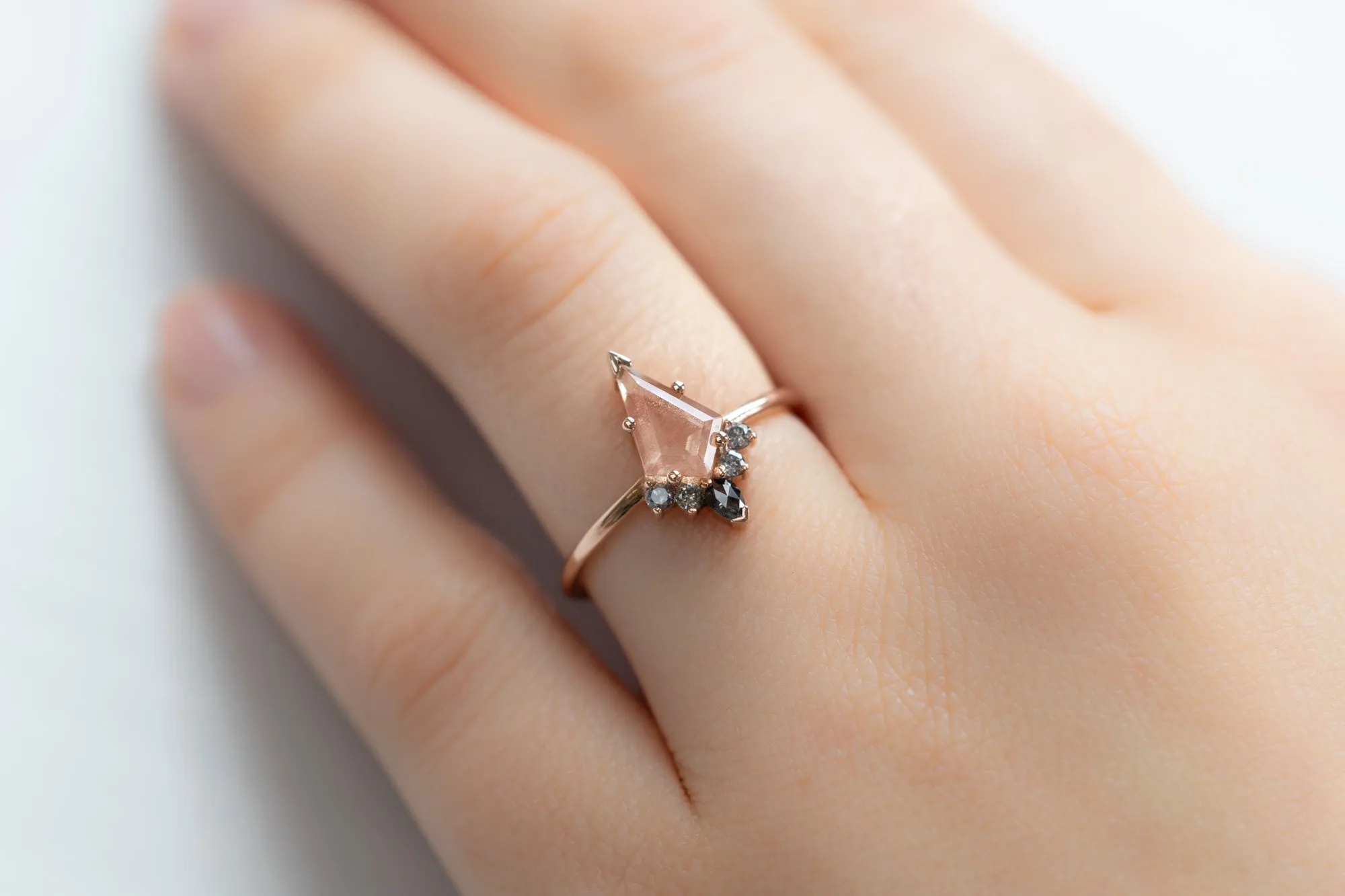 The Aster Ring with a .79ct Kite-Shaped Sunstone
