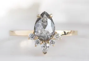 The Aster Ring with a .89ct Rose-Cut Grey Diamond