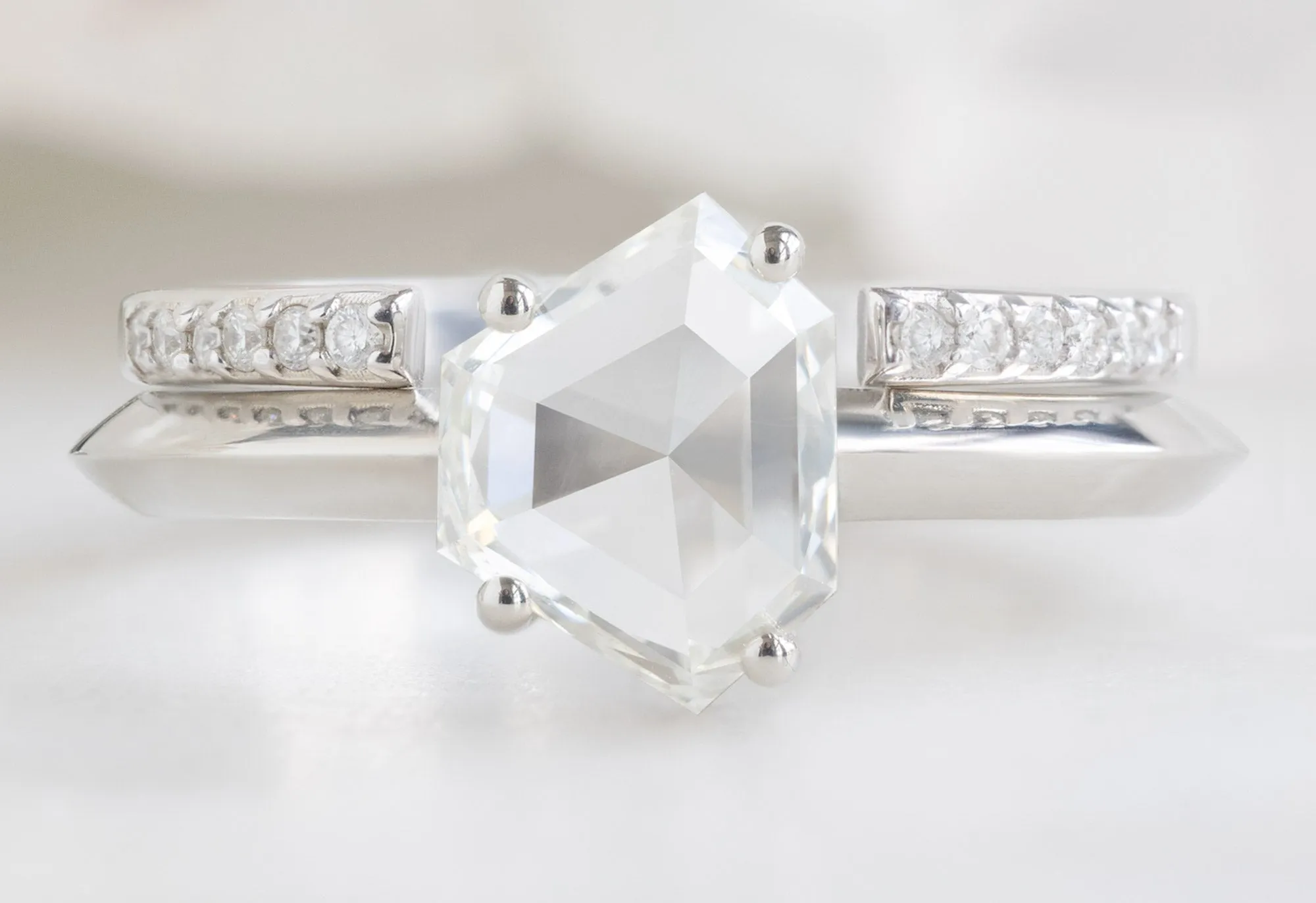 The Bryn Ring with a 1.15ct Geometric White Diamond