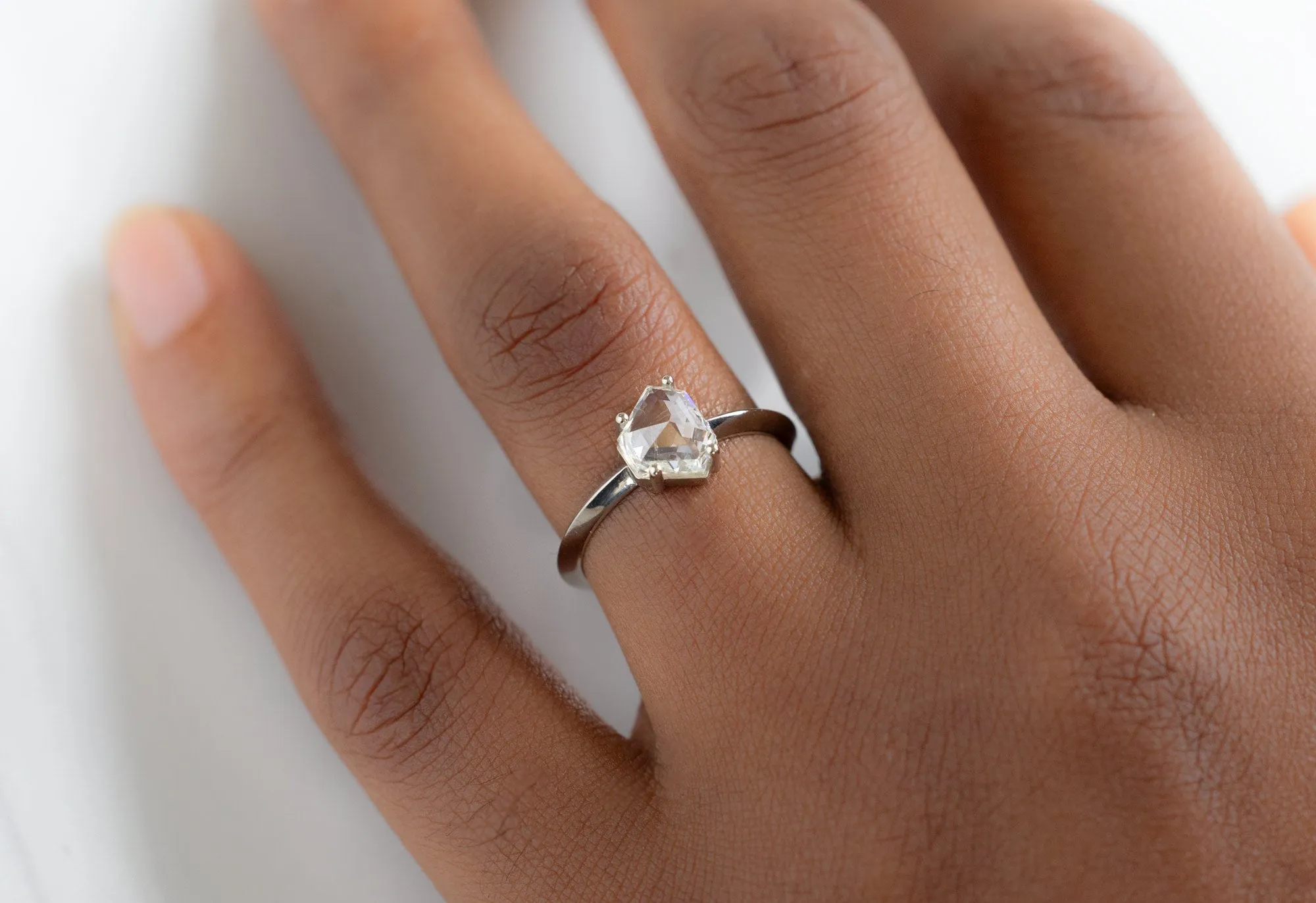 The Bryn Ring with a 1.15ct Geometric White Diamond