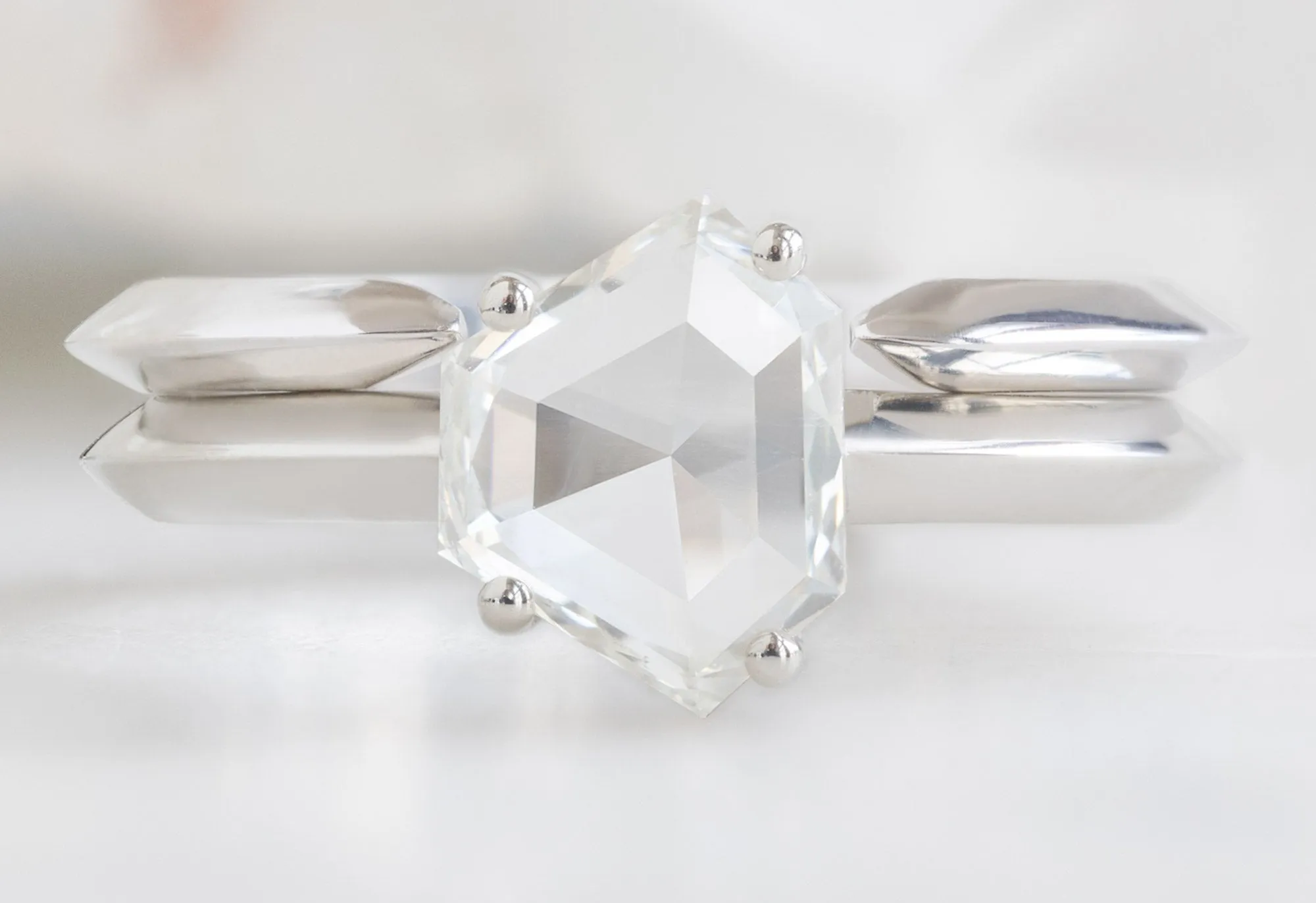 The Bryn Ring with a 1.15ct Geometric White Diamond
