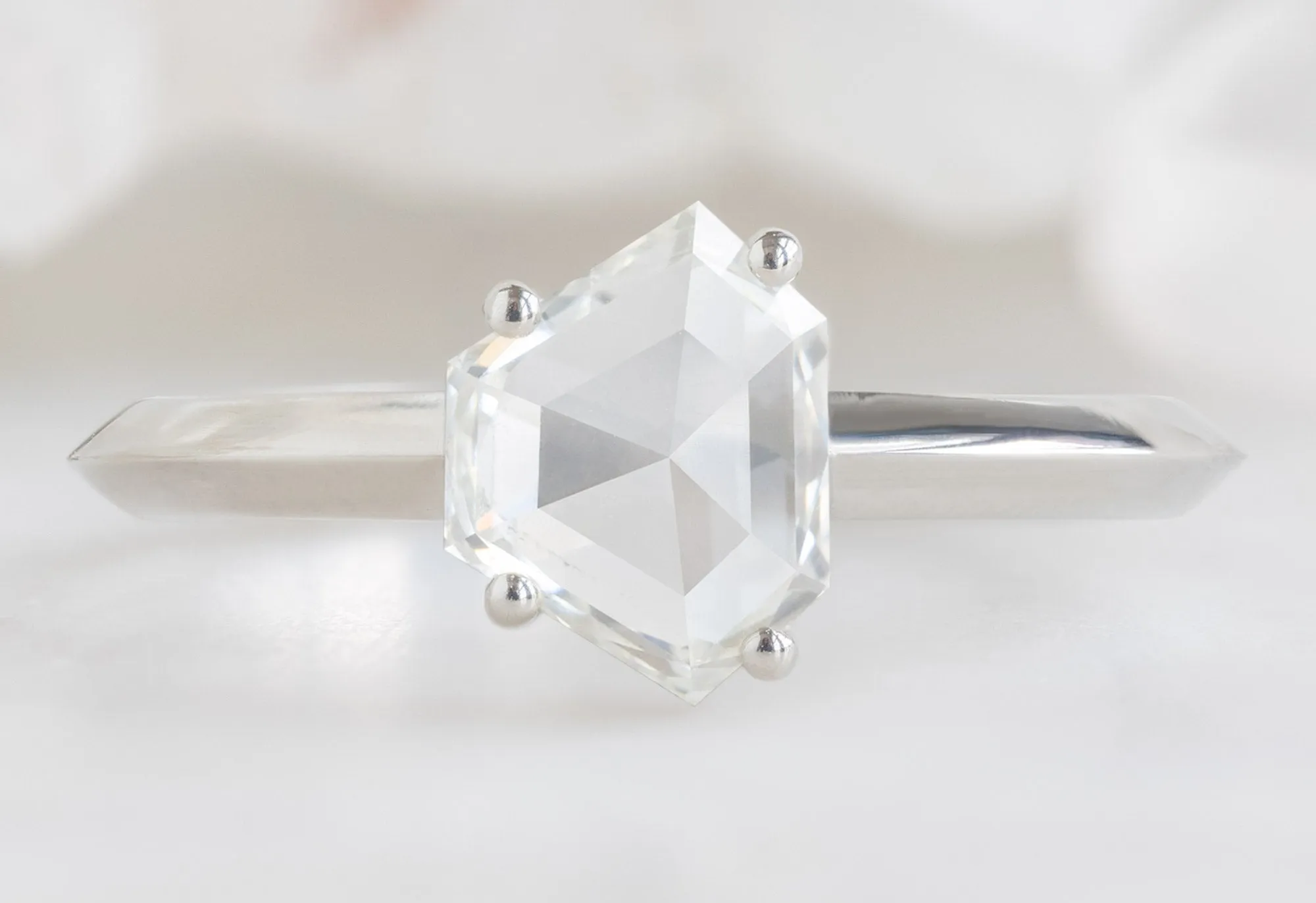 The Bryn Ring with a 1.15ct Geometric White Diamond