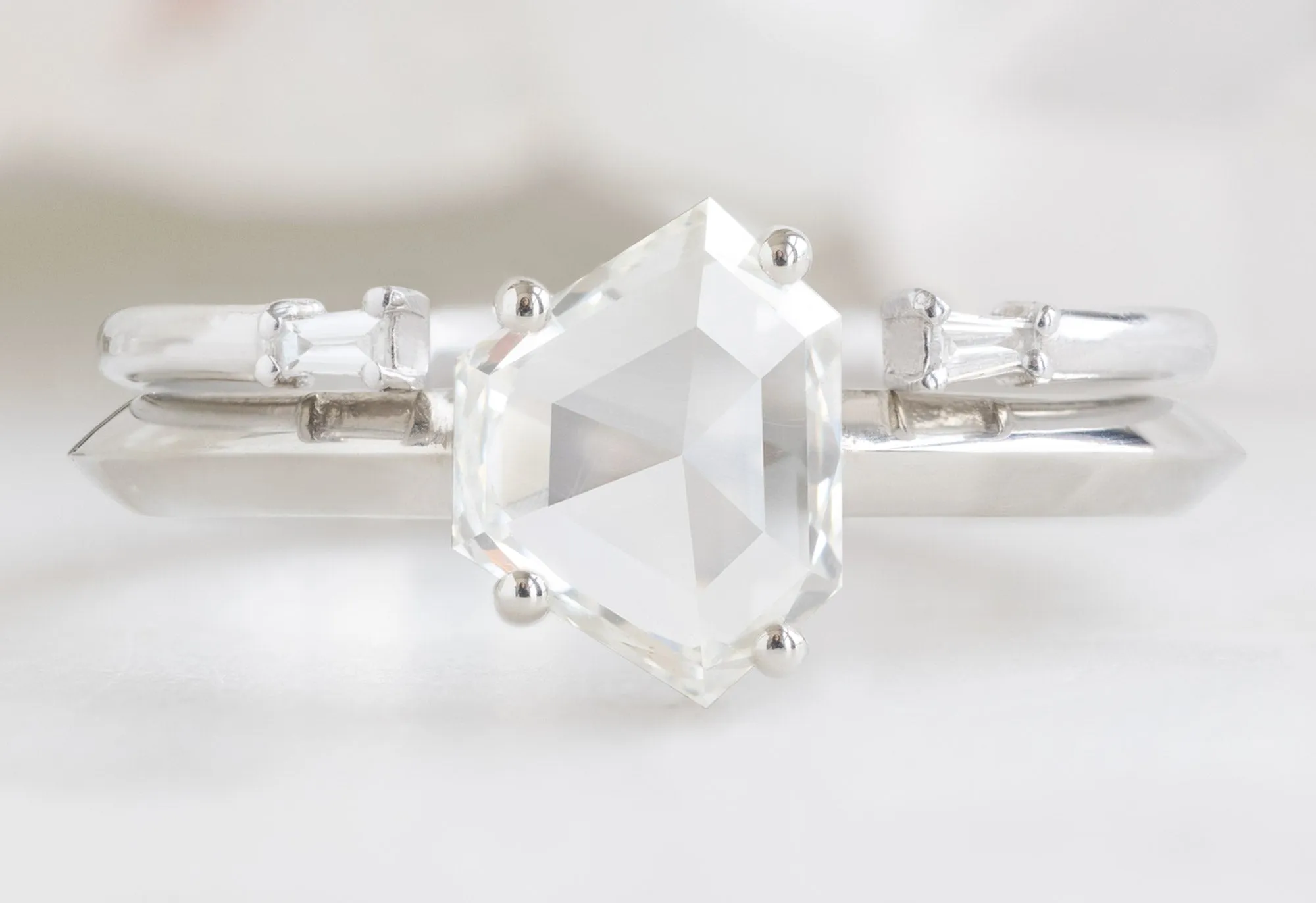 The Bryn Ring with a 1.15ct Geometric White Diamond