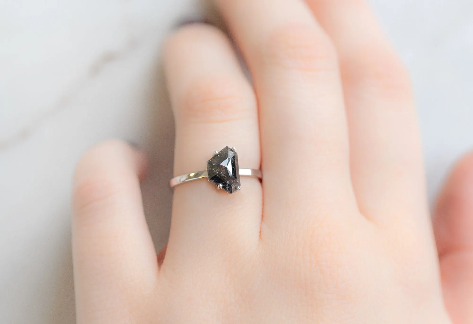 The Bryn Ring with a 1.66ct Geometric Black Diamond