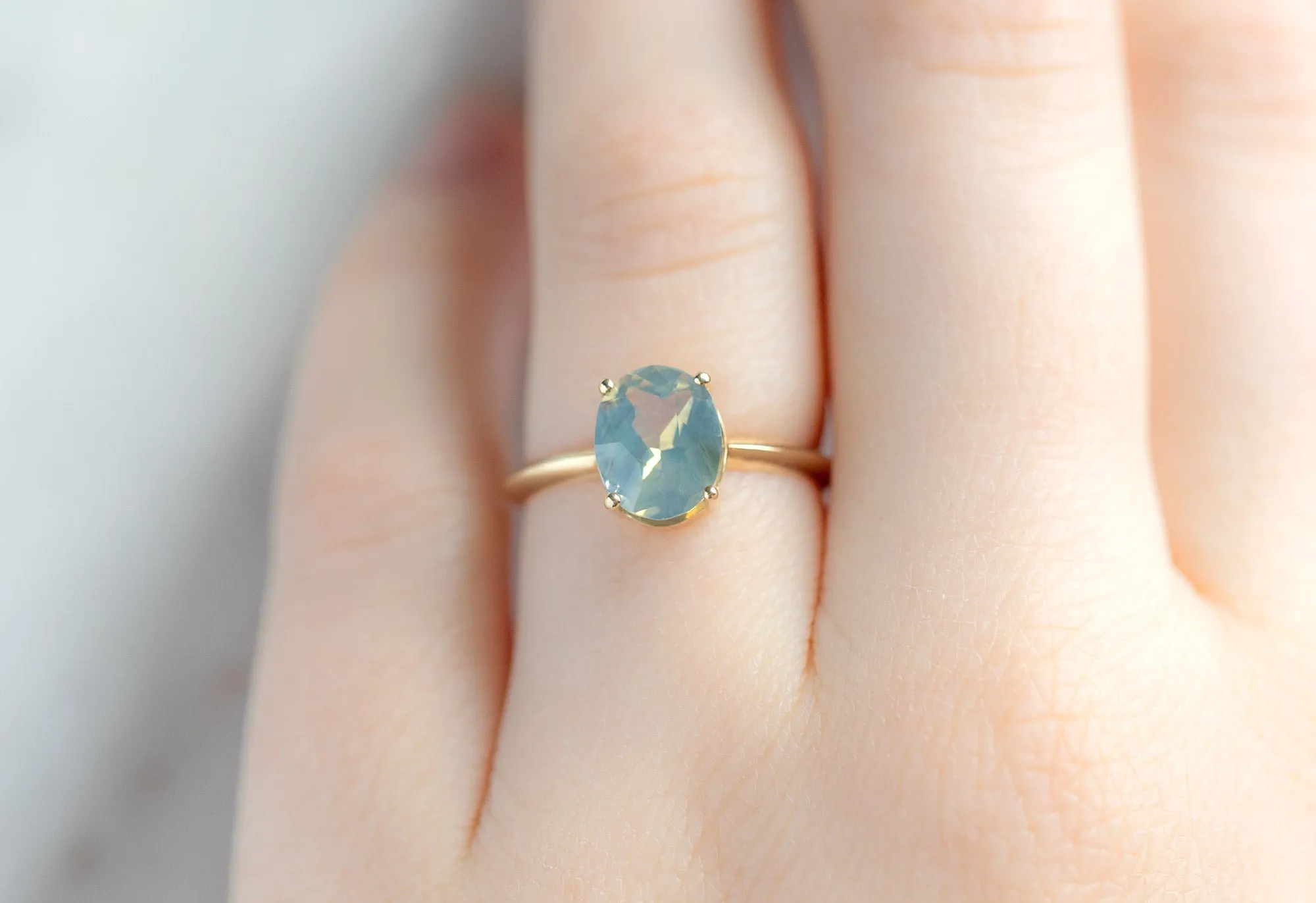 The Bryn Ring with a 2.04ct Oval-Cut Parti Sapphire
