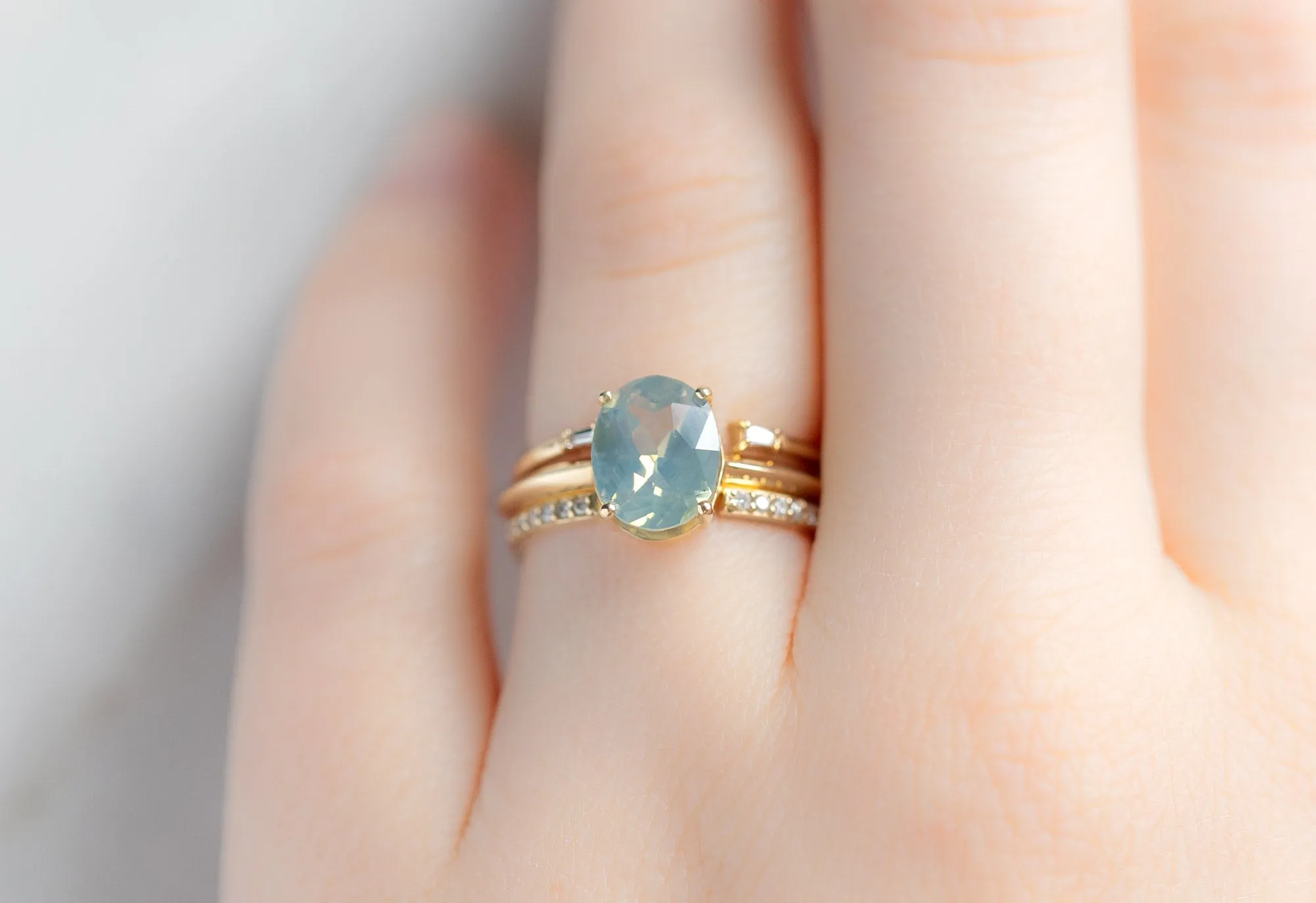 The Bryn Ring with a 2.04ct Oval-Cut Parti Sapphire