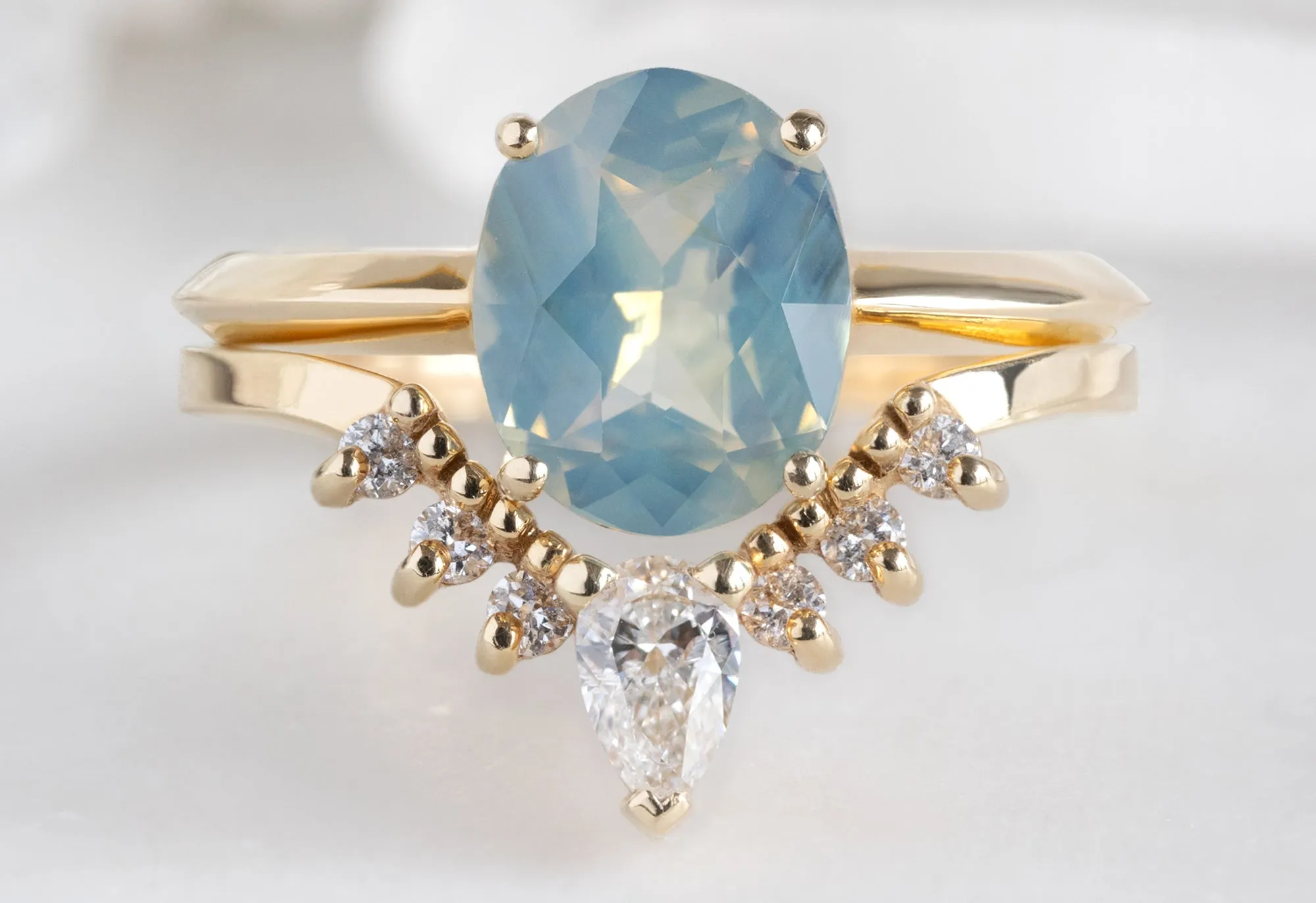 The Bryn Ring with a 2.04ct Oval-Cut Parti Sapphire