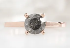 The Bryn Ring with a .82ct Round-Cut Salt and Pepper Diamond