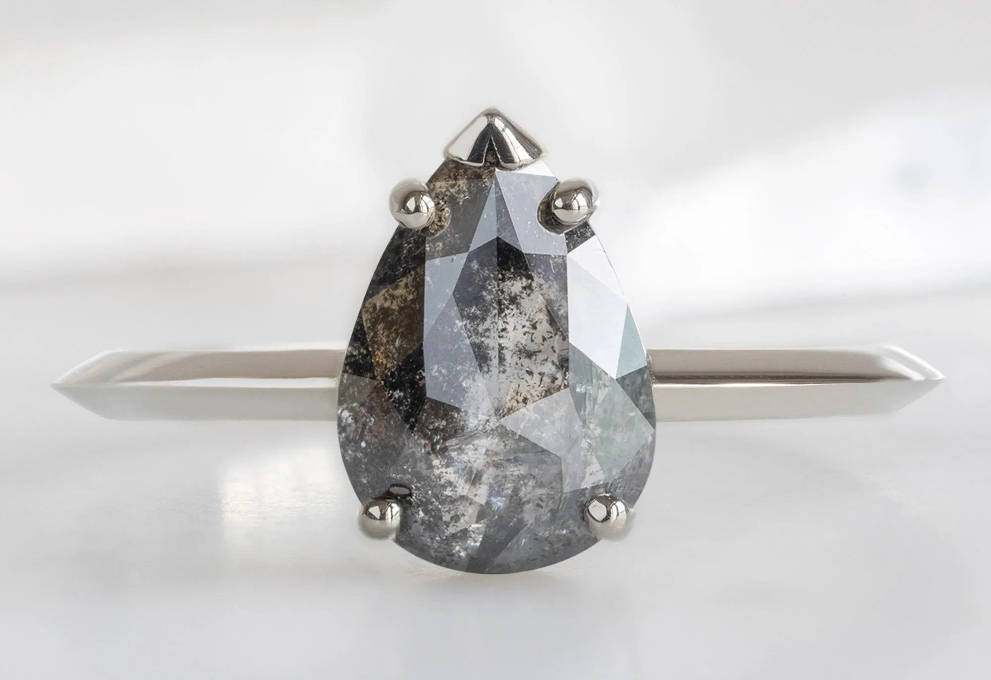 The Sage Ring with a 1.10ct Rose-Cut Black Diamond