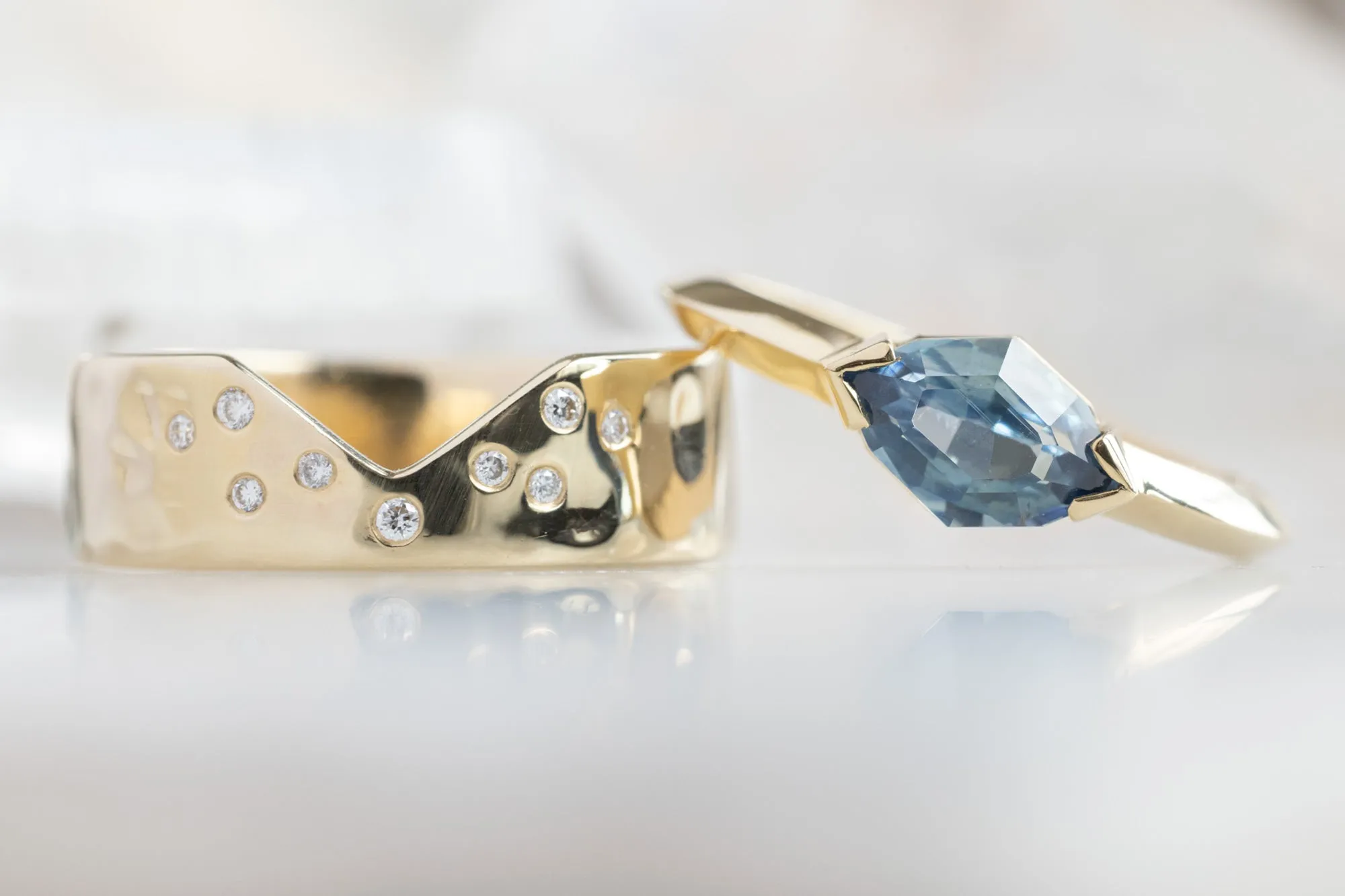 The Sage Ring with a 1.20ct Artisan-Cut Sapphire