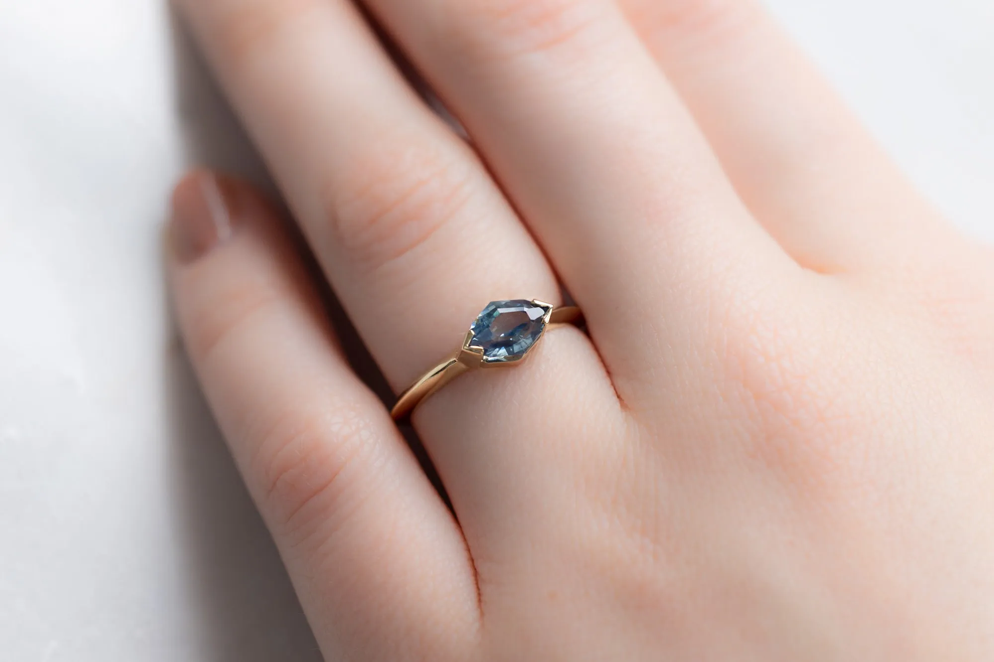 The Sage Ring with a 1.20ct Artisan-Cut Sapphire