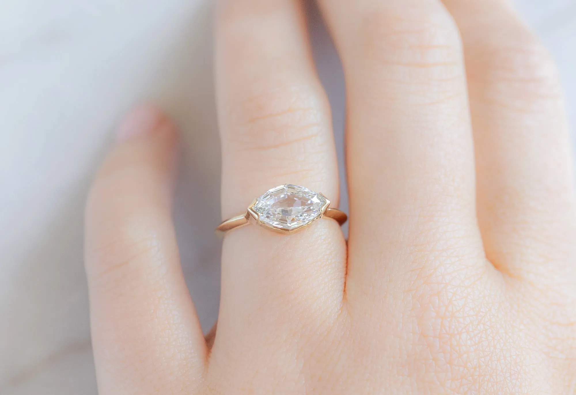 The Sage Ring with a 2.01ct Artisan-Cut Lab Grown Diamond