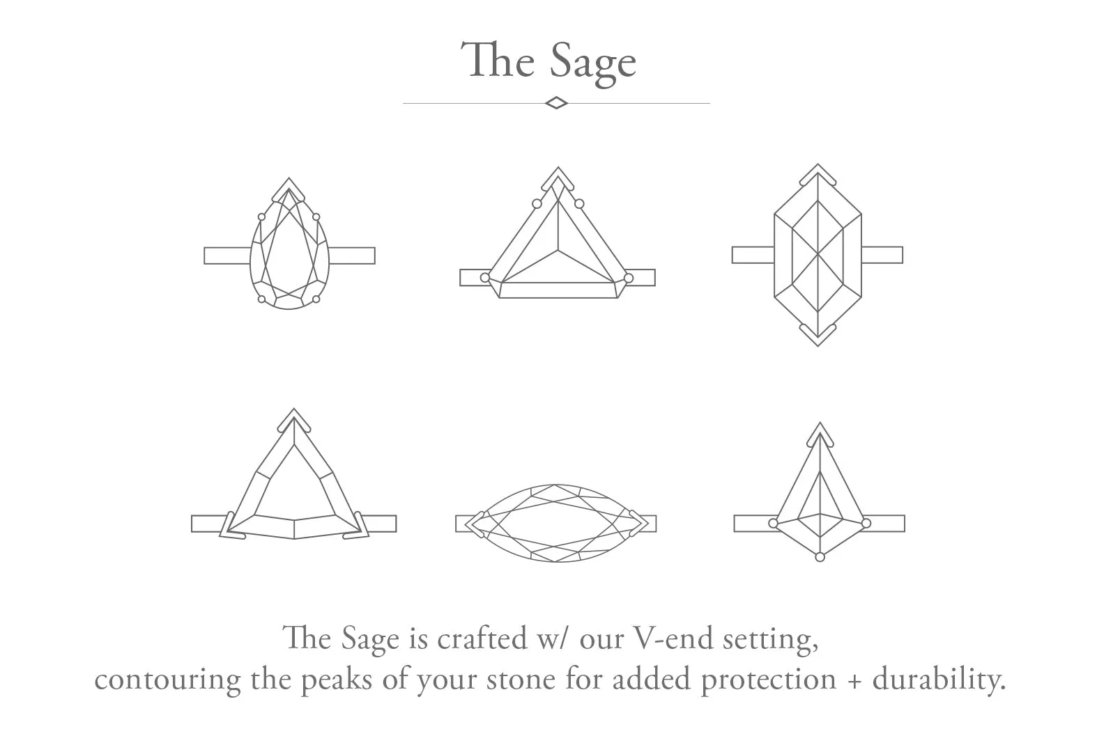 The Sage Ring with a 2.16ct Shield-Cut Salt and Pepper Diamond