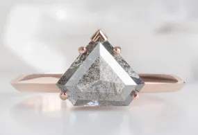 The Sage Ring with a 2.16ct Shield-Cut Salt and Pepper Diamond