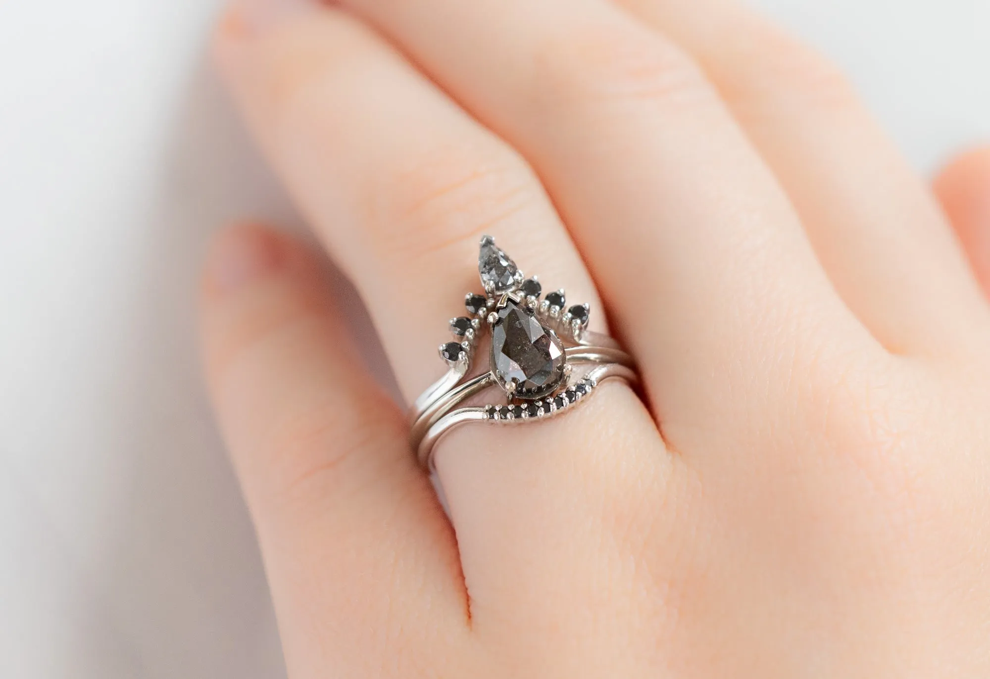 The Sage Ring with a Rose-Cut Black Diamond