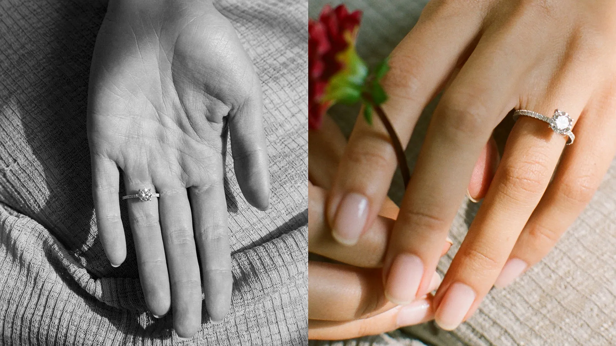 The Solitaire Pavé Ring