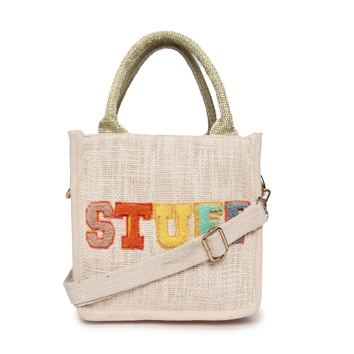 Towel Embroidery Cotton Slub Crossbody Poster Bag