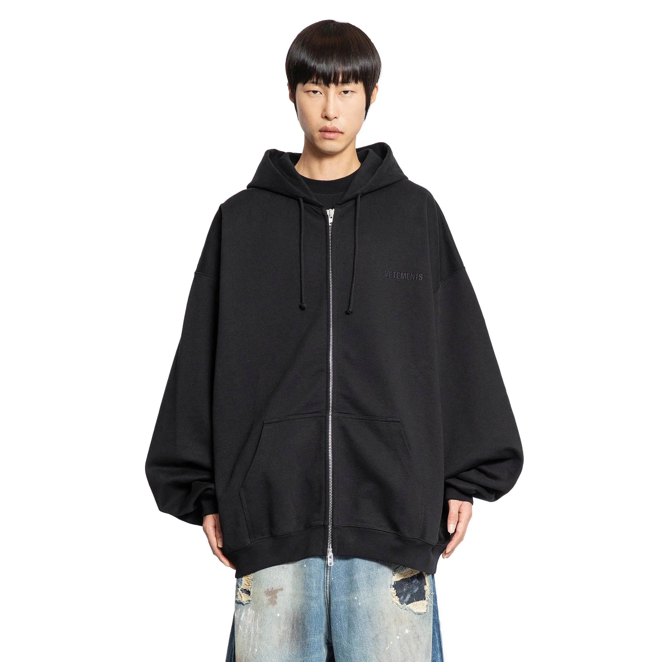 VETEMENTS MAN BLACK SWEATSHIRTS