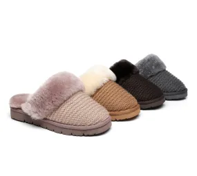 Women Sheepskin Wool Slipper Linden