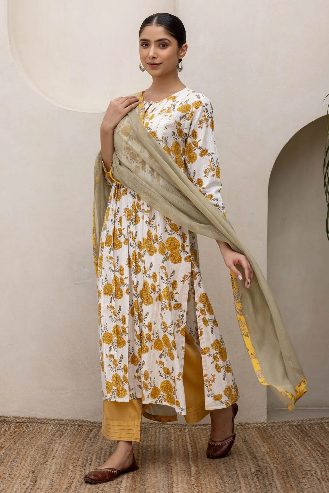 Yellow Zinnia Kurta